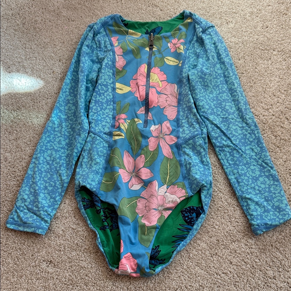 Floral Long Sleeve Swimsuit